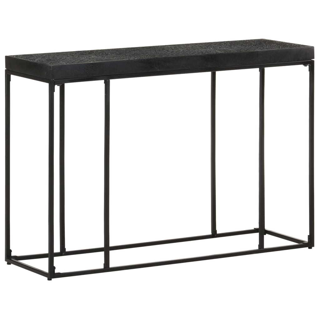 Console Table Black 110X35X76 Cm Solid Acacia And Mango Wood