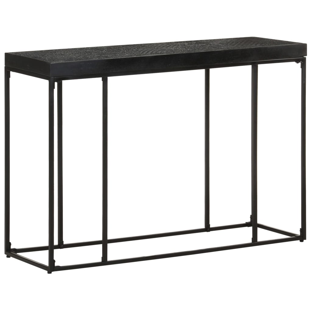 Console Table Black 110X35X76 Cm Solid Acacia And Mango Wood