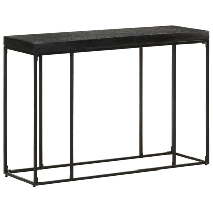 Console Table Black 110X35X76 Cm Solid Acacia And Mango Wood