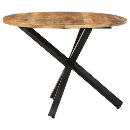 Dining Table Round 100X100X75 Cm Rough Mango Wood