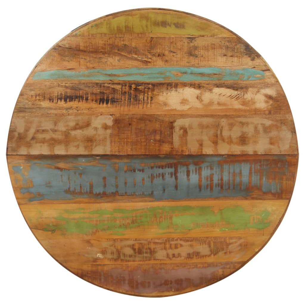 Dining Table Round 100X100X75 Cm Solid Reclaimed Wood