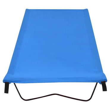 Camping Bed 180X60X19 Cm Oxford Fabric And Steel Blue