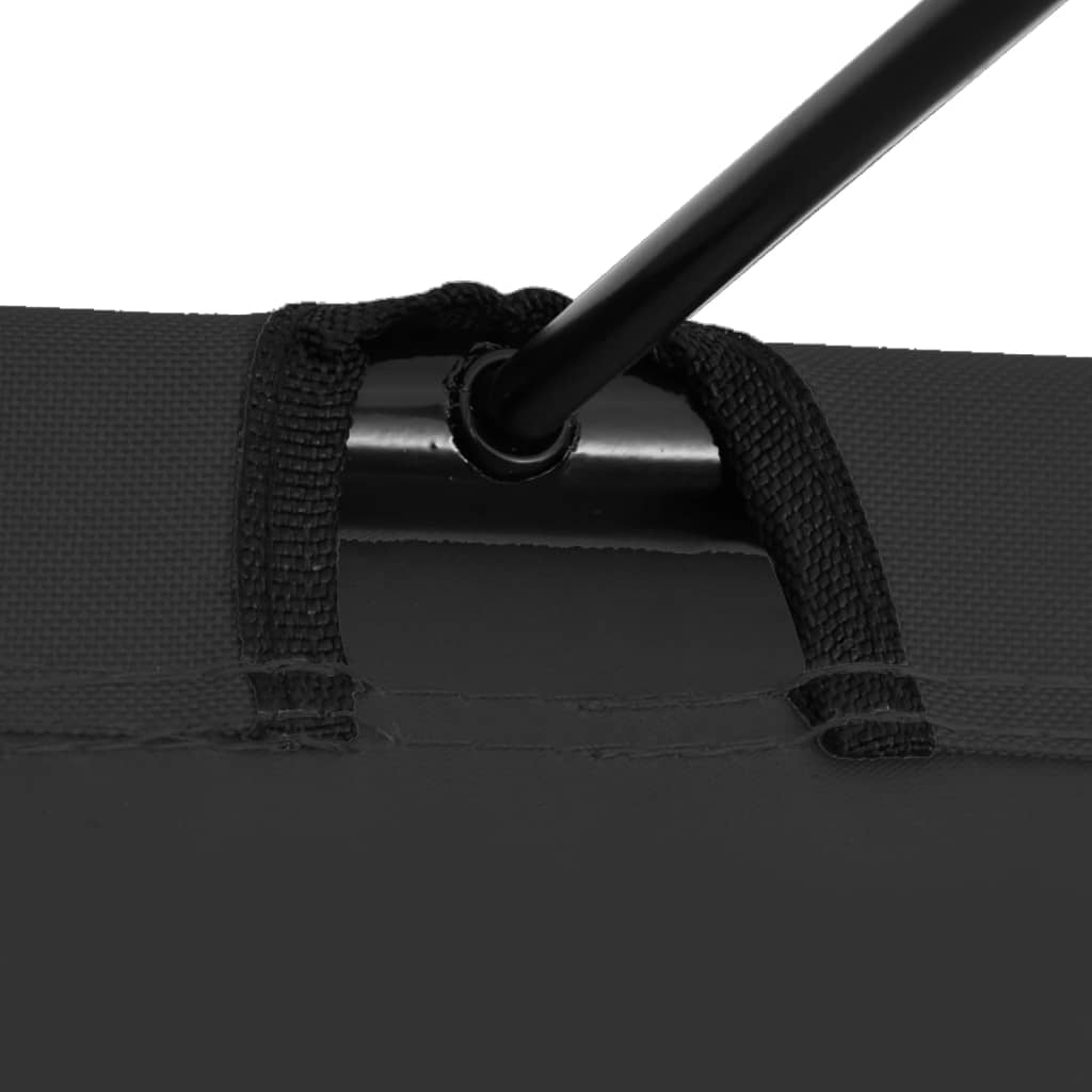 Camping Bed 180X60X19 Cm Oxford Fabric And Steel Black