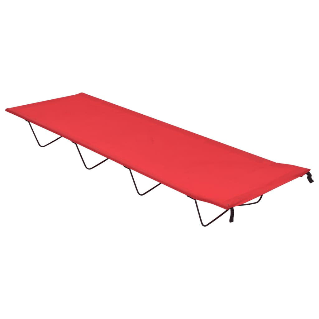 Camping Bed 180X60X19 Cm Oxford Fabric And Steel Red