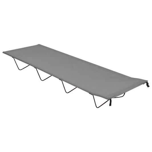 Camping Bed 180X60X19 Cm Oxford Fabric And Steel Grey