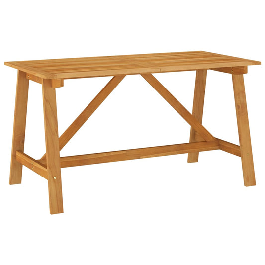 Garden Dining Table 140X70X73.5 Cm Solid Acacia Wood