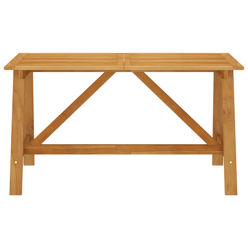 Garden Dining Table 140X70X73.5 Cm Solid Acacia Wood