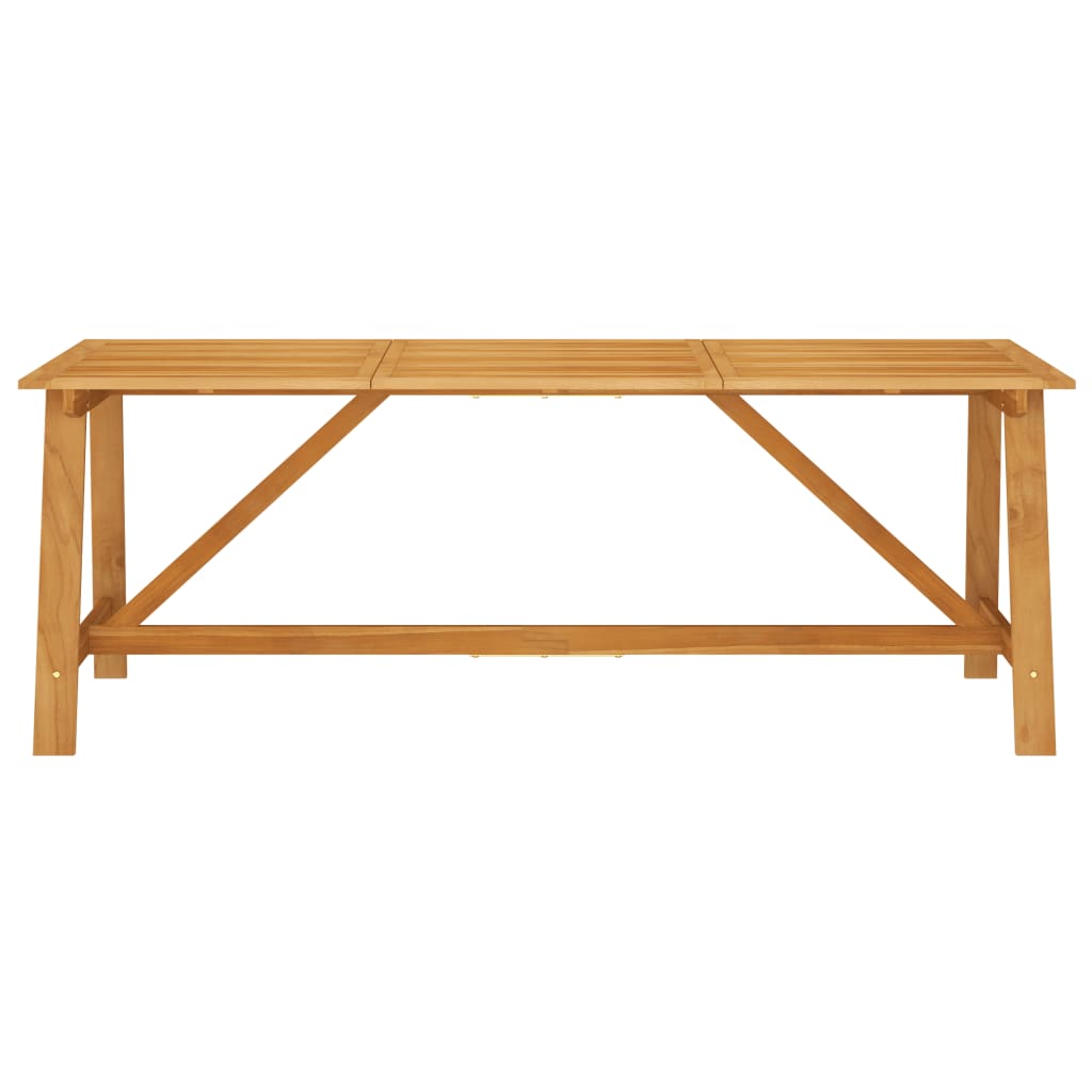 Garden Dining Table 206X100X74 Cm Solid Acacia Wood