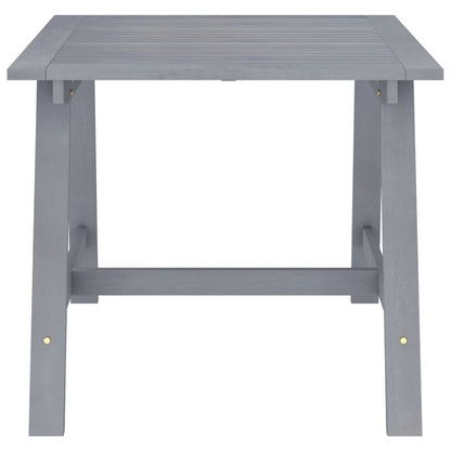 Garden Dining Table Grey 88X88X74 Cm Solid Acacia Wood