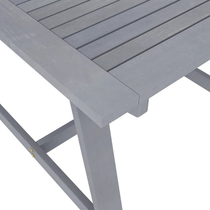 Garden Dining Table Grey 88X88X74 Cm Solid Acacia Wood