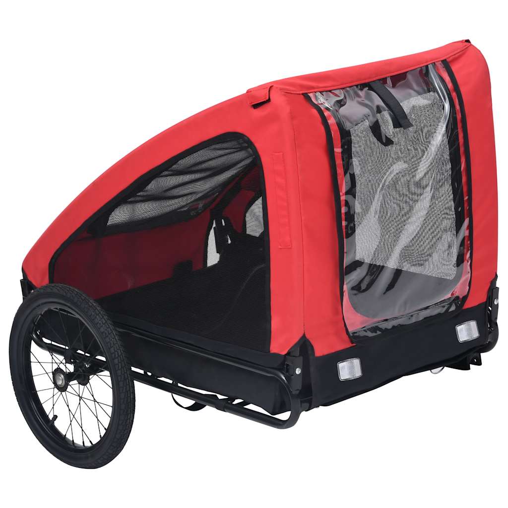 Pet Bike Trailer Red And Black