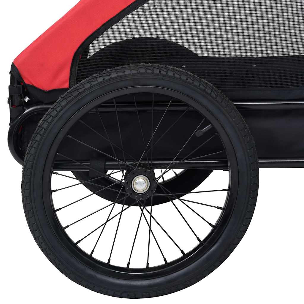 Pet Bike Trailer Red And Black