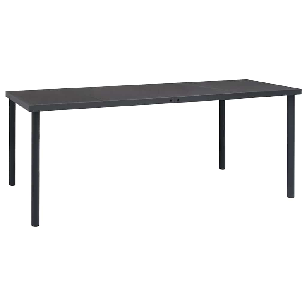 Outdoor Dining Table Anthracite 190X90X74 Cm Steel