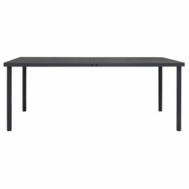 Outdoor Dining Table Anthracite 190X90X74 Cm Steel