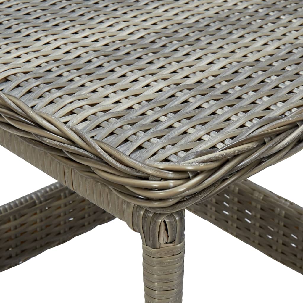 Garden Table Brown 45X45X46.5 Cm Poly Rattan