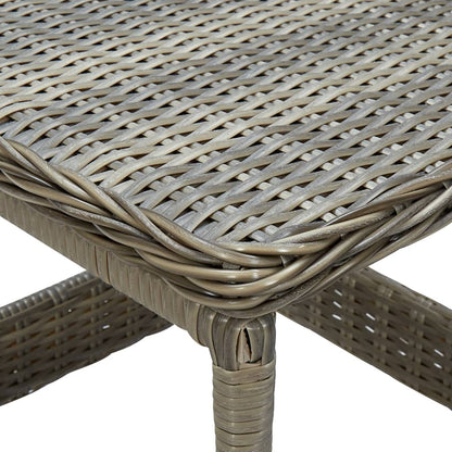 Garden Table Brown 45X45X46.5 Cm Poly Rattan