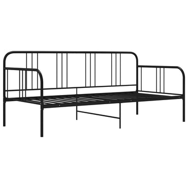 Sofa Bed Frame Black Metal 90X200 Cm