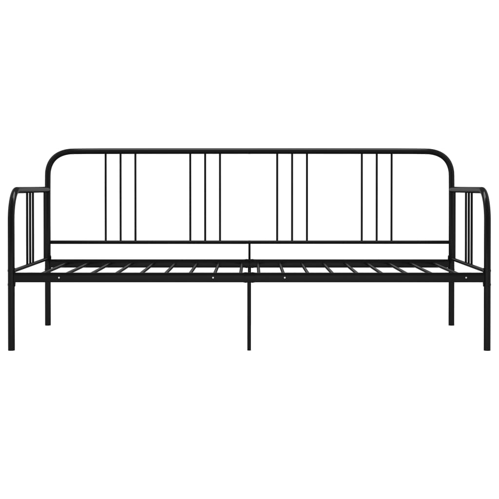 Sofa Bed Frame Black Metal 90X200 Cm