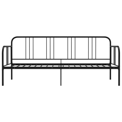 Sofa Bed Frame Black Metal 90X200 Cm