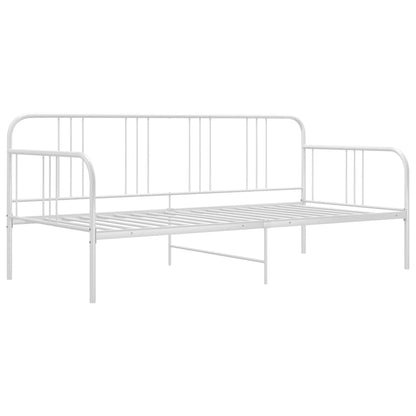 Sofa Bed Frame Without Mattress White Metal 90X200 Cm