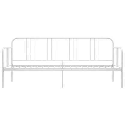 Sofa Bed Frame Without Mattress White Metal 90X200 Cm