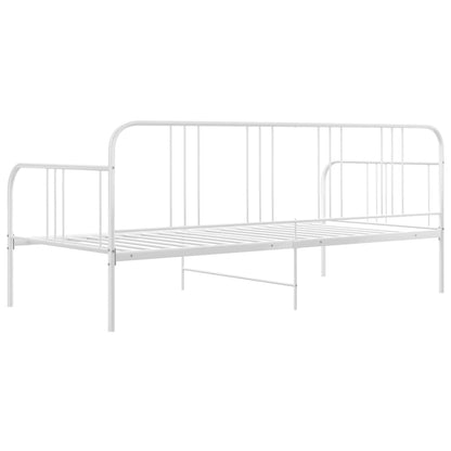 Sofa Bed Frame Without Mattress White Metal 90X200 Cm