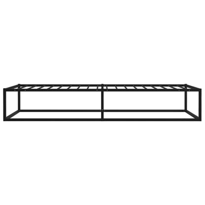 Bed Frame Without Mattress Black Metal 90X200 Cm