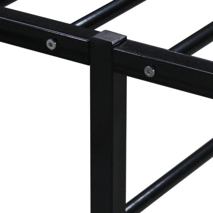 Bed Frame Without Mattress Black Metal 90X200 Cm