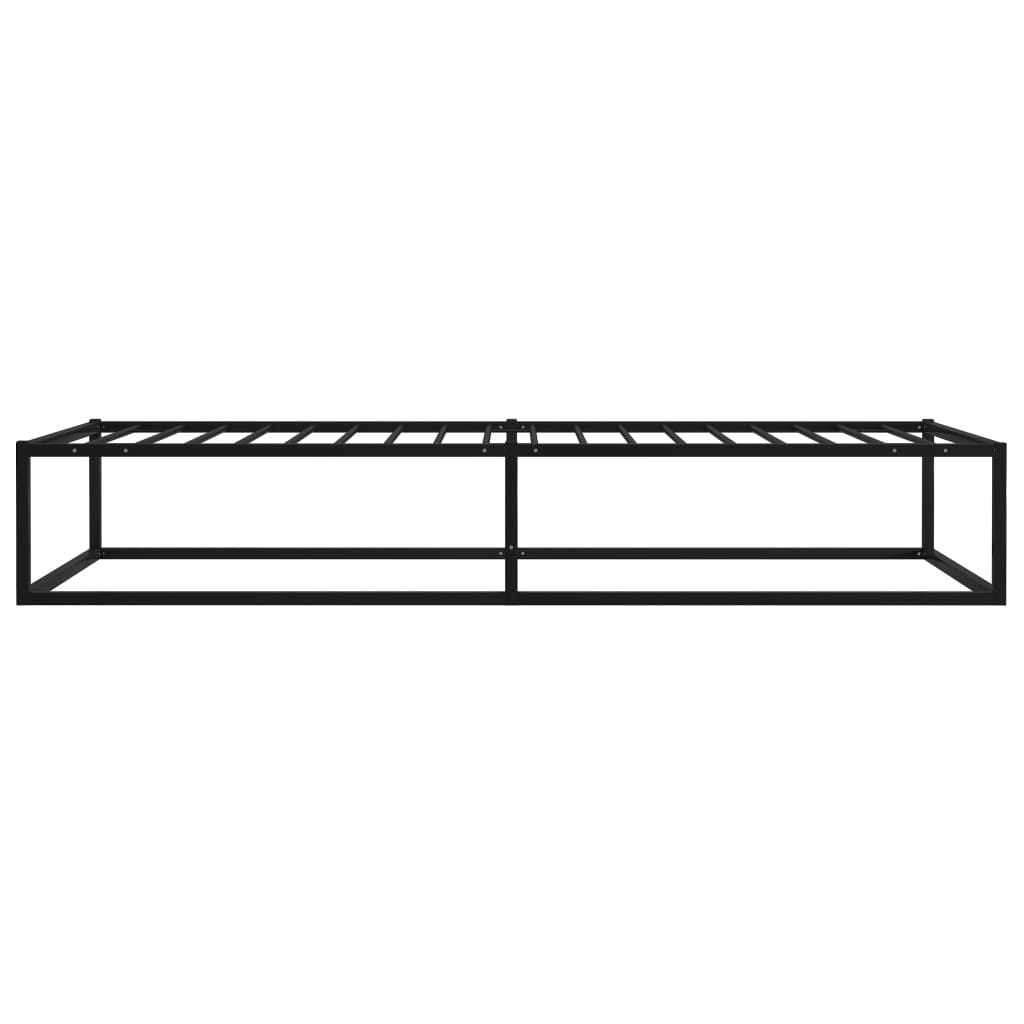 Bed Frame Without Mattress Black Metal 100X200 Cm