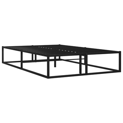 Bed Frame Black Metal 120X200 Cm