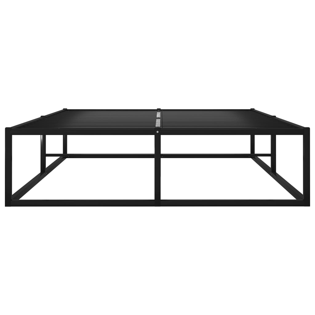 Bed Frame Black Metal 120X200 Cm