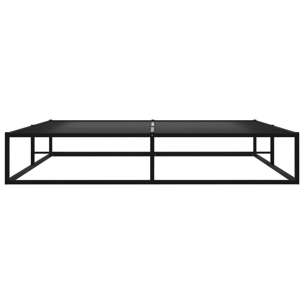 Bed Frame Black Metal 140X200 Cm