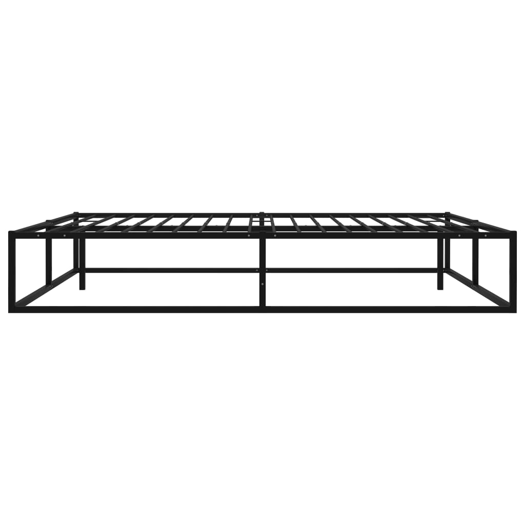 Bed Frame Black Metal 140X200 Cm