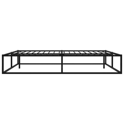 Bed Frame Black Metal 140X200 Cm