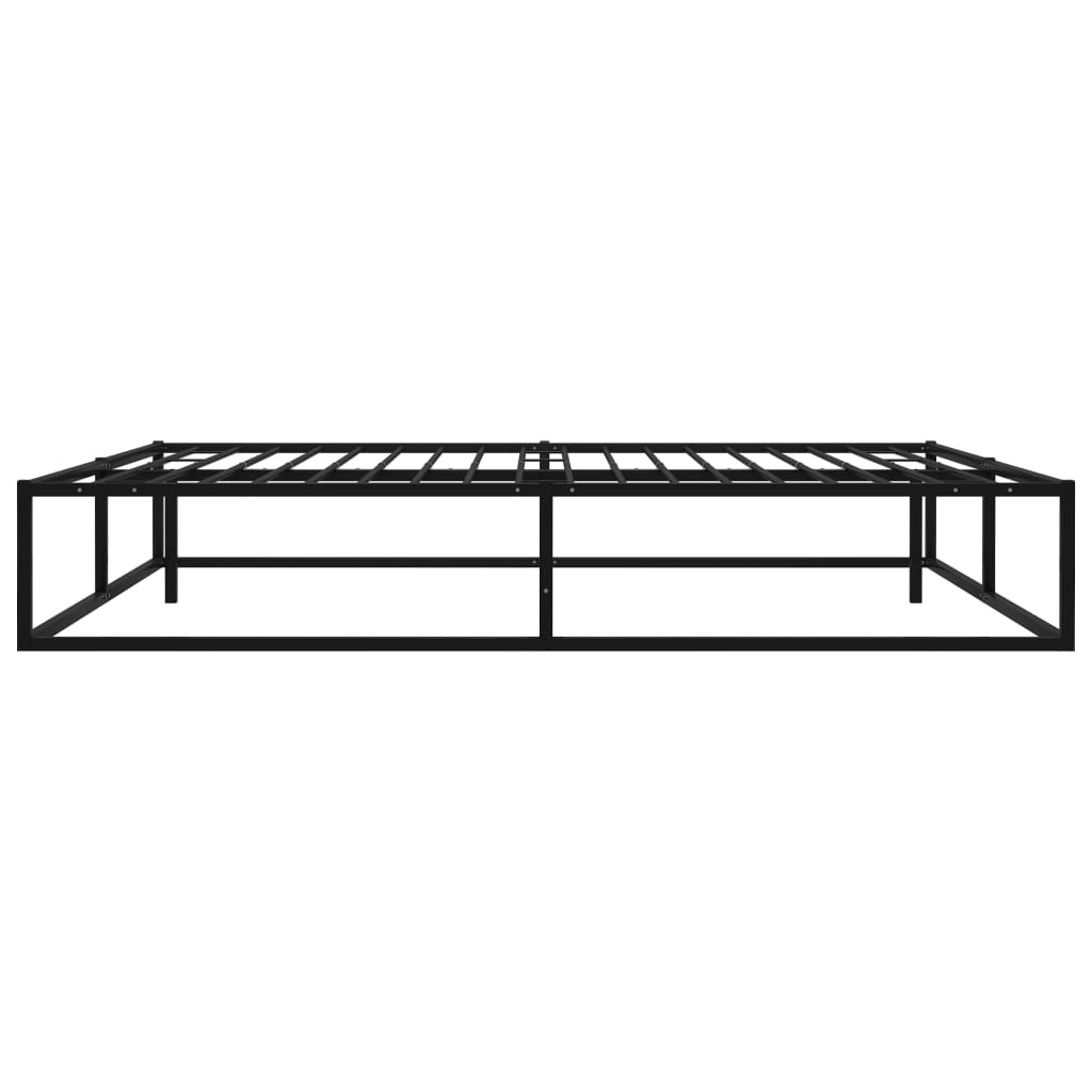 Bed Frame Black Metal 160X200 Cm