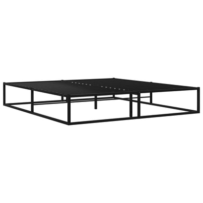 Bed Frame Black Metal 180X200 Cm Super King