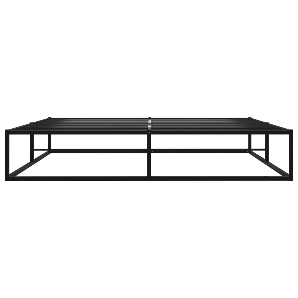 Bed Frame Black Metal 180X200 Cm Super King