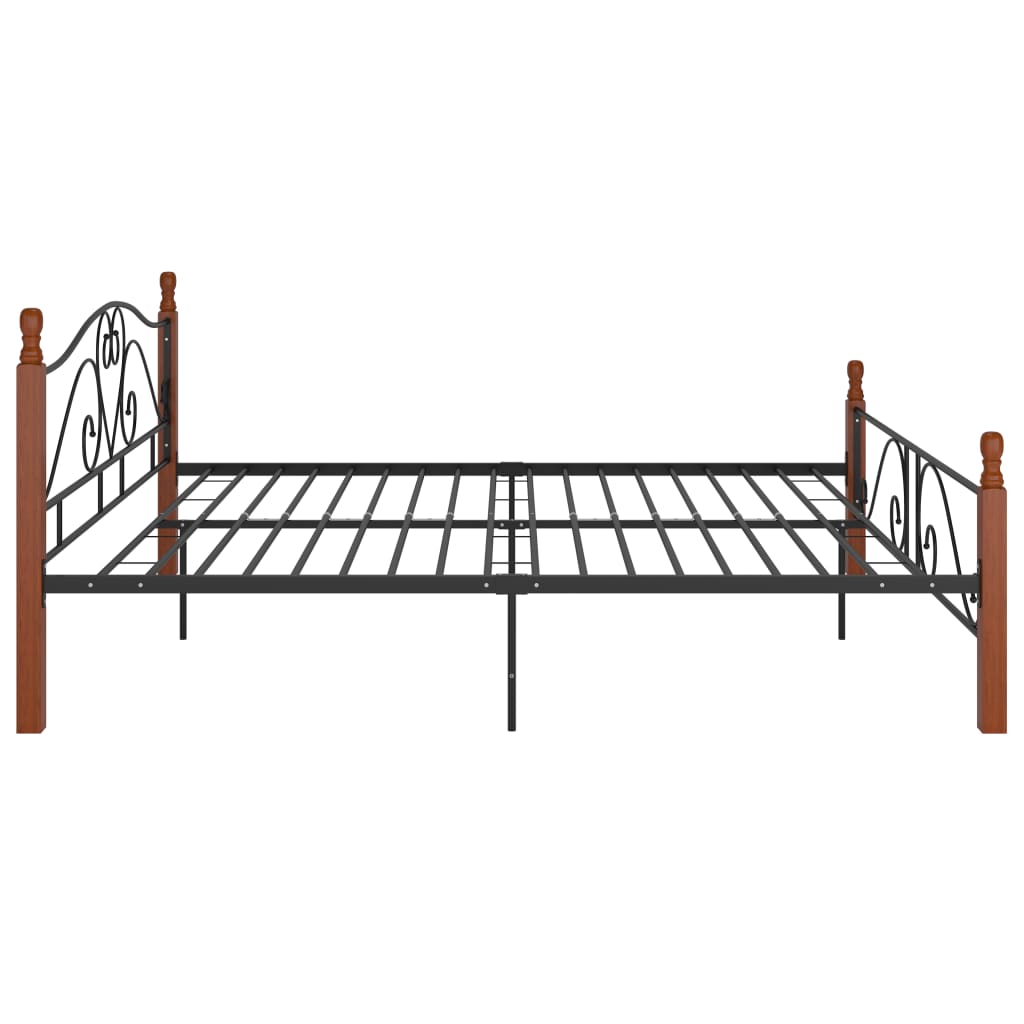 Bed Frame Black Metal 200X200 Cm