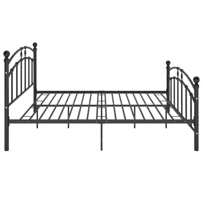 Bed Frame Black Metal 140X200 Cm