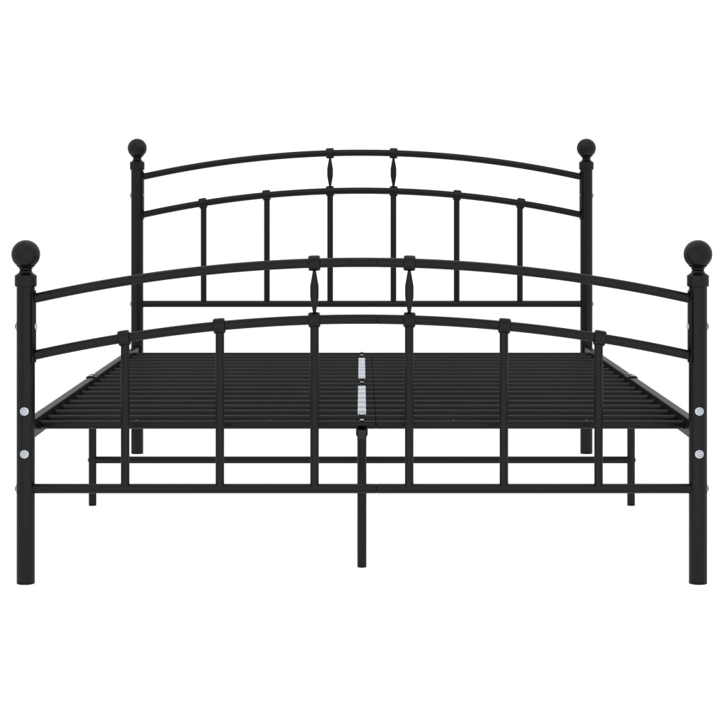 Bed Frame Black Metal 200X200 Cm