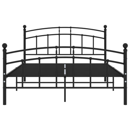 Bed Frame Black Metal 200X200 Cm