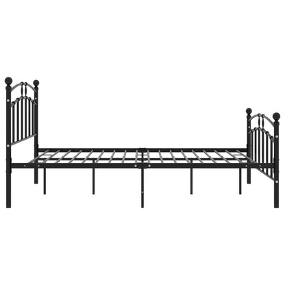 Bed Frame Black Metal 200X200 Cm