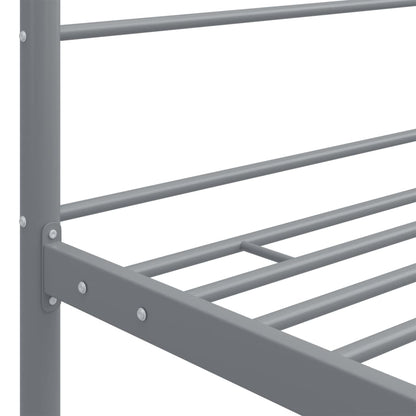 Canopy Bed Frame Grey Metal 180X200 Cm Super King