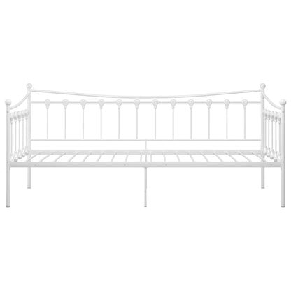 Sofa Bed Frame Without Mattress White Metal 90X200 Cm