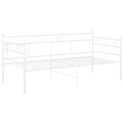 Sofa Bed Frame White Metal 90X200 Cm