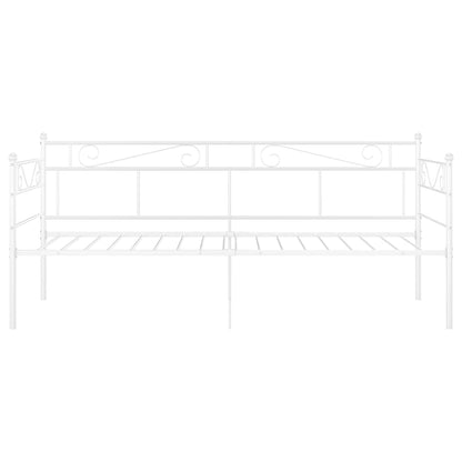 Sofa Bed Frame White Metal 90X200 Cm