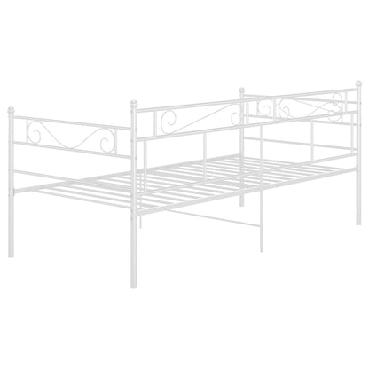 Sofa Bed Frame White Metal 90X200 Cm