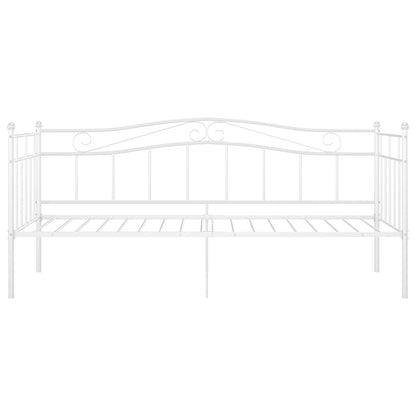 Sofa Bed Frame Without Mattress White Metal 90X200 Cm