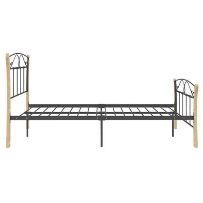 Bed Frame Black Metal 120X200 Cm