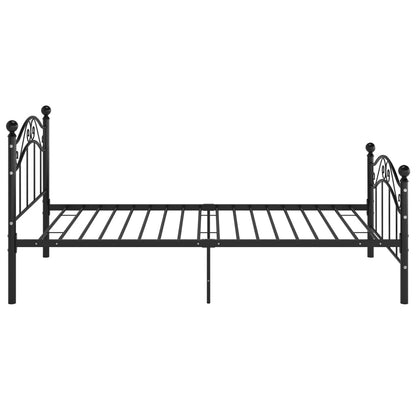 Bed Frame Black Metal 90X200 Cm